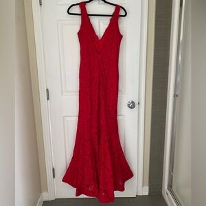 Red grad dress